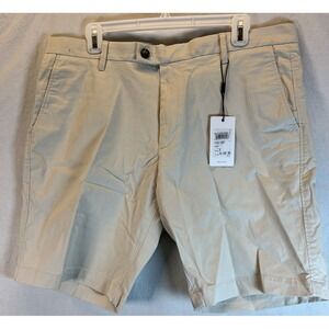 REISS Wicket Cotton Blend Chino Shorts, Flat Front Classic Stone‎ Size 36, BNWT